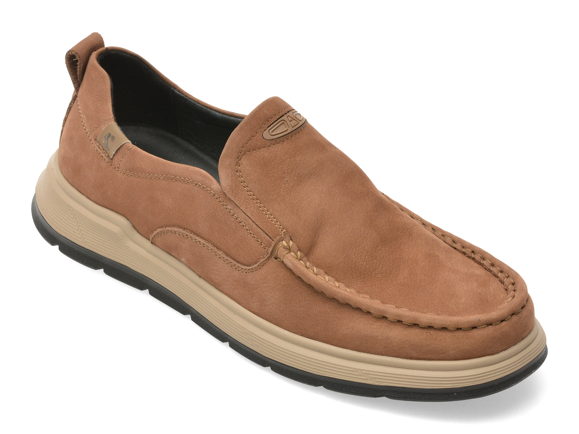Mocasini OTTER Maro din Piele Naturală E660010