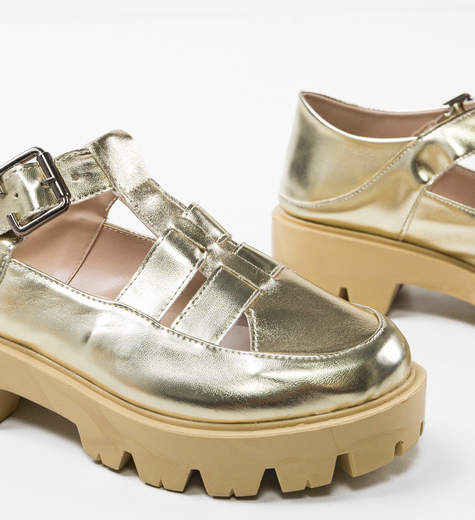 Pantofi Casual Aurii | Stil Unic Asigurat - imagine 7