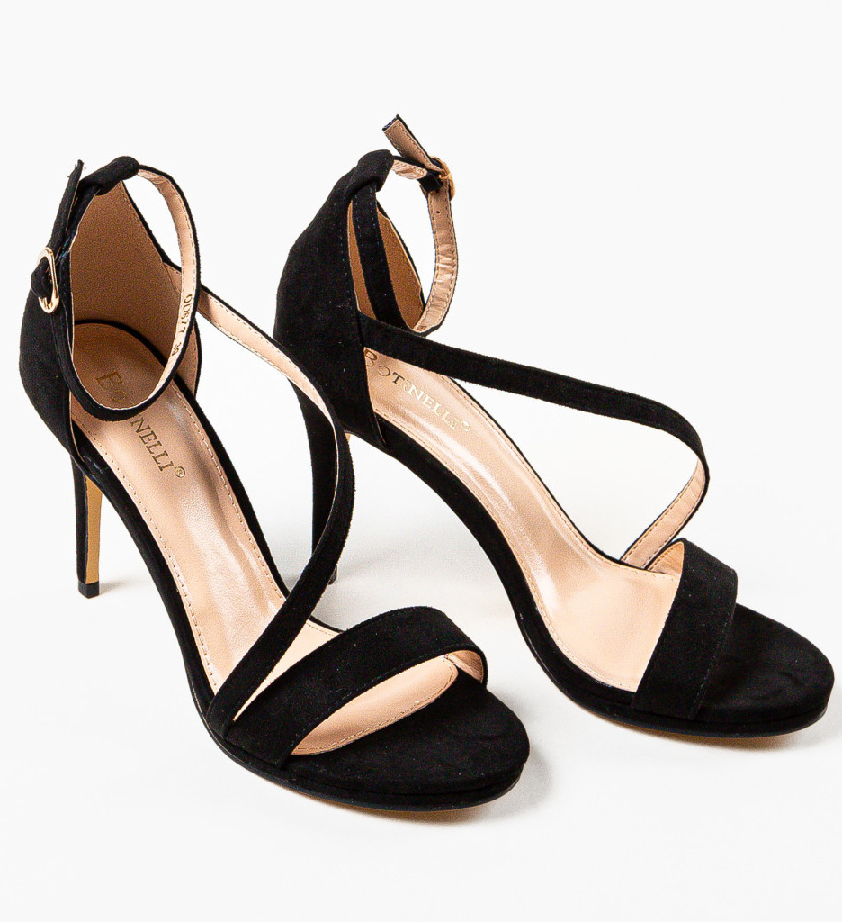Sandale cu Toc Higon Negre | Eleganță - imagine 8