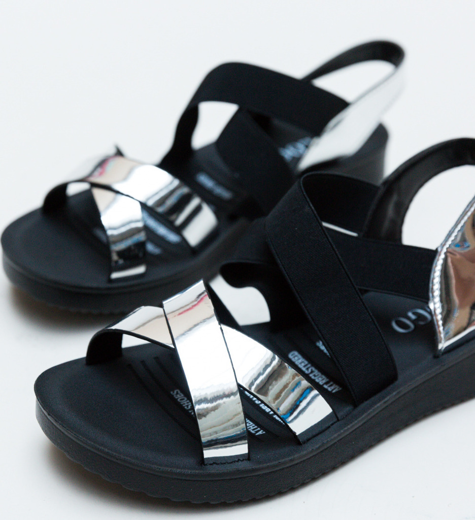Sandale Ridley Argintii Elegante și Confortabile - imagine 5