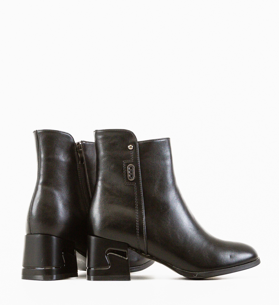 Botine Dama Musat Negre - Eleganță și Stil - imagine 6
