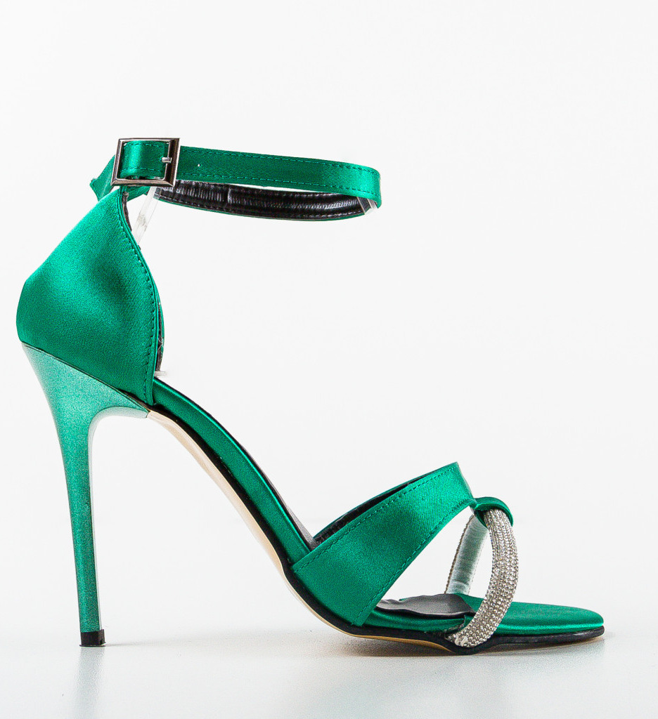 Sandale Krause Verzi cu Toc Elegante - imagine 5
