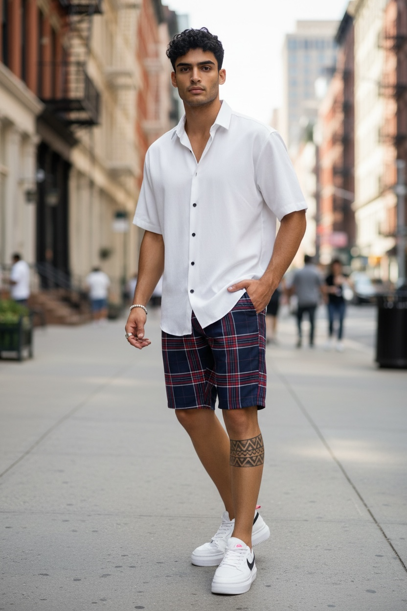 Pantaloni Scurti Casual Imprimeu Confort - imagine 2