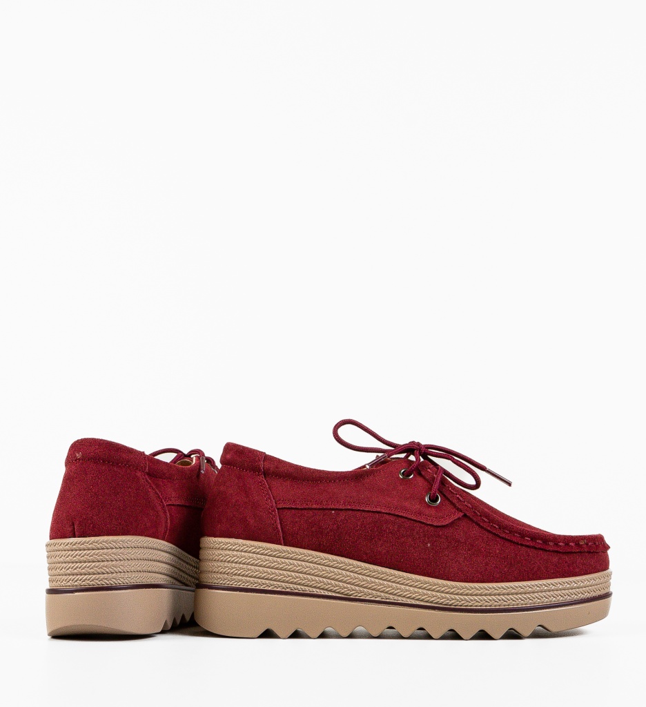 Pantofi Casual Sagrio Grena - Stil și Confort - imagine 5