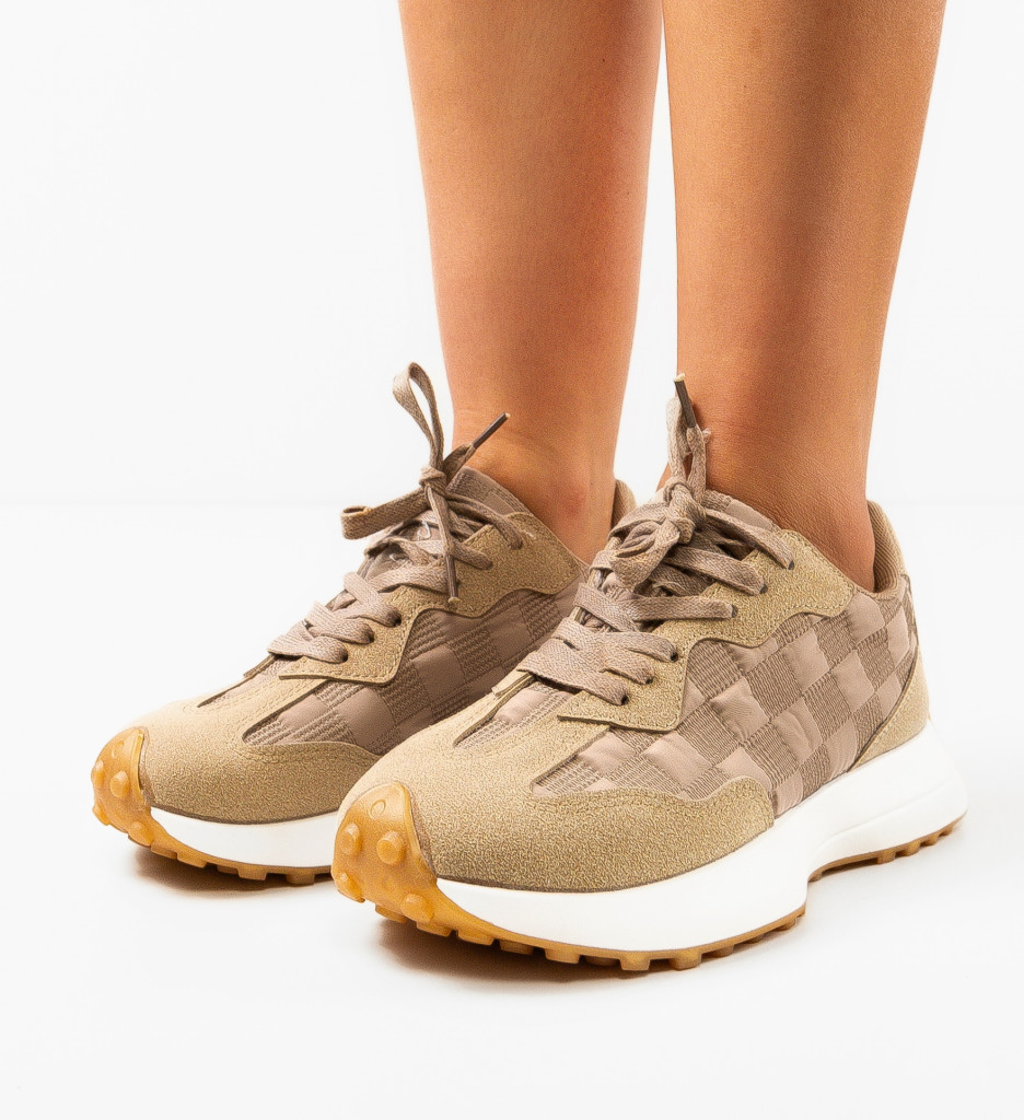 Sneakers Dama Lyvan Bej - Confort și Stil Urban - imagine 2