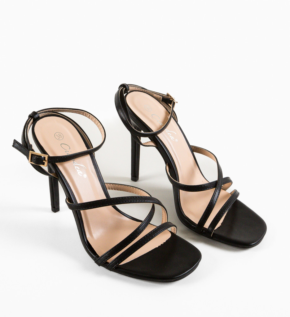 Sandale Chione Negre - Eleganță și Stil - imagine 4