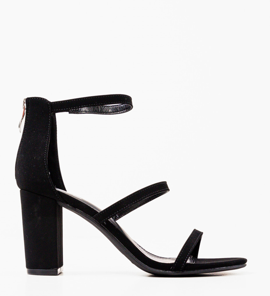 Sandale cu toc Hazel Negre – Eleganță și Stil - imagine 5