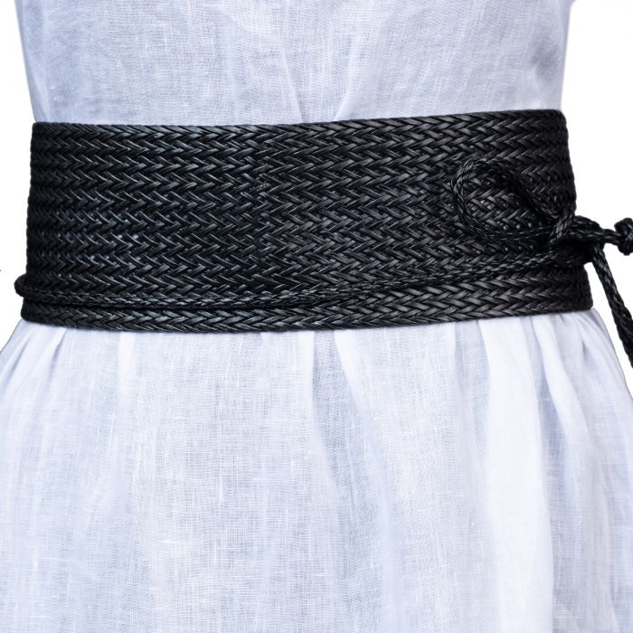 Curea Lată Neagră Shopika | Accesoriu Petrecere - imagine 1