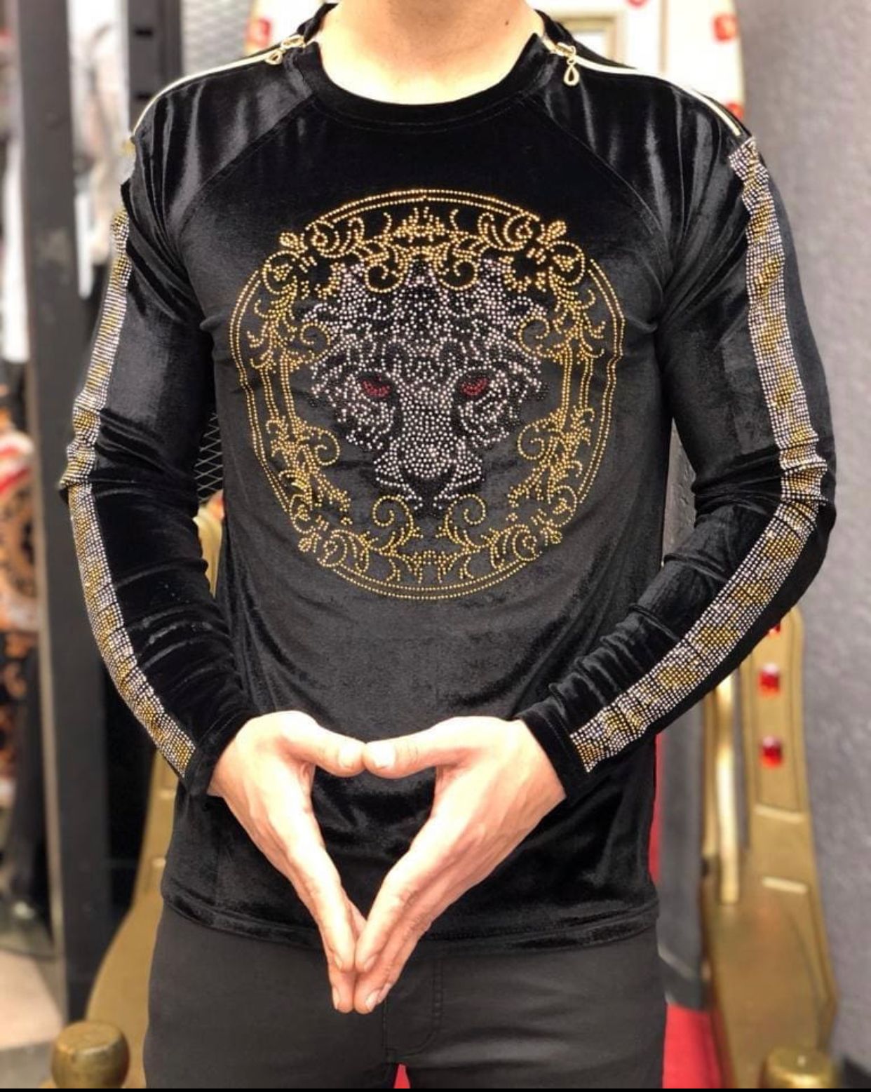 Bluza Barbati Neagra Eleganta din Bumbac