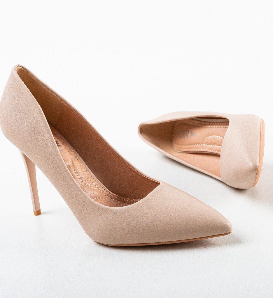 Pantofi cu toc Oknam Bej - Eleganță și Stil - imagine 7