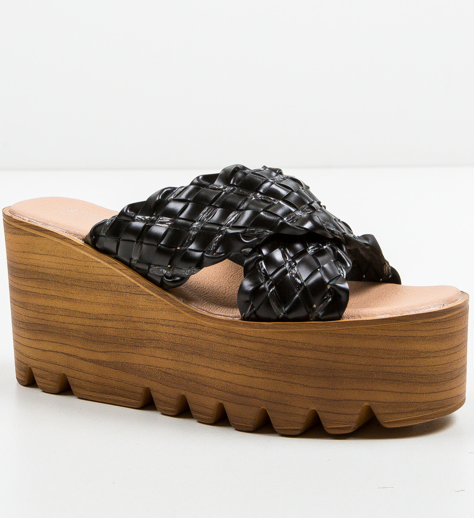 Sandale Platforme Ellie Negre - Stil si Confort - imagine 7