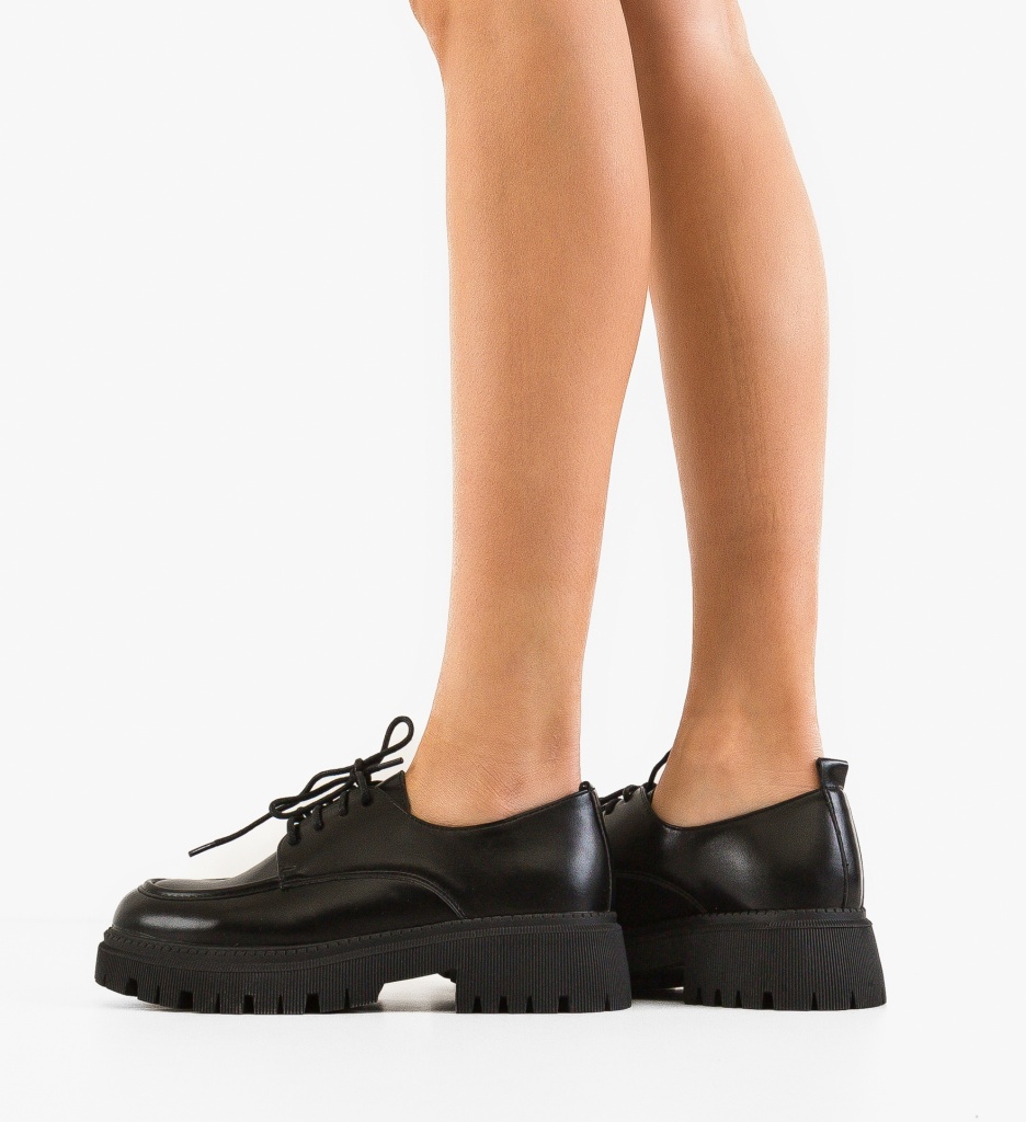 Pantofi Casual Dama Excelsior Negri - Confort & Stil - imagine 2
