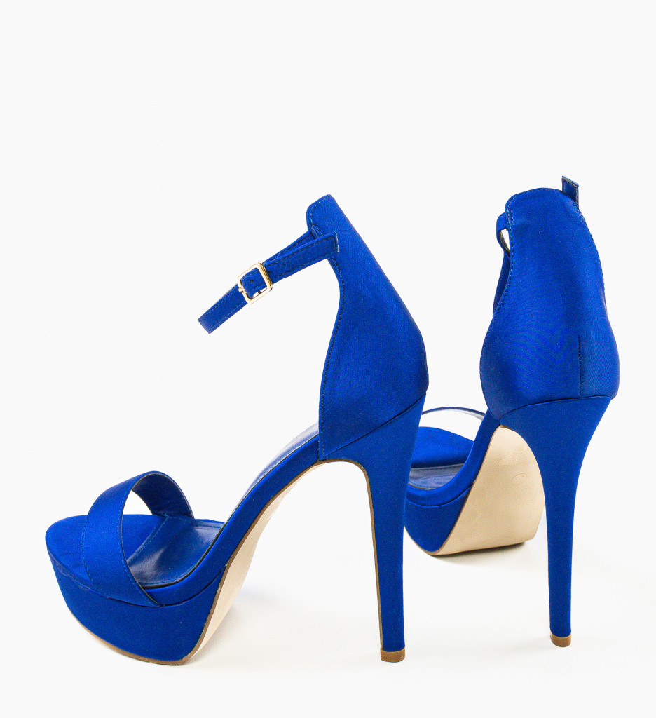 Sandale cu Toc Bannist Albastre | Look Elegant - imagine 8