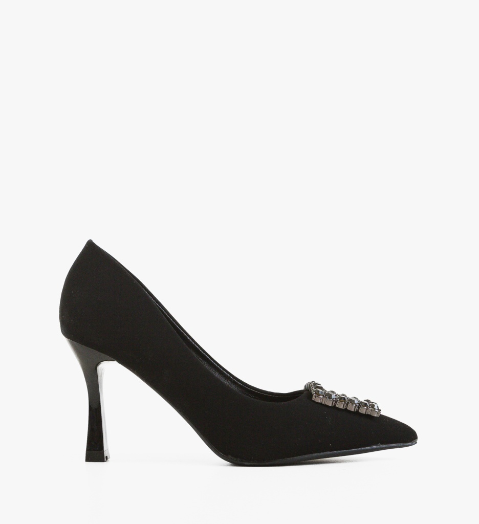 Pantofi Dama Galeo Negri Eleganți cu Toc - imagine 6