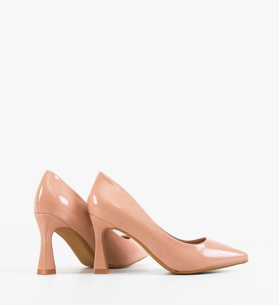 Pantofi Dama Tany Roz Eleganți cu Toc - imagine 3