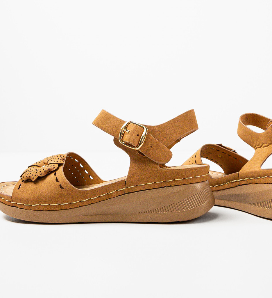 Sandale Dama Ksenia Camel | Elegante si Confortabile - imagine 6