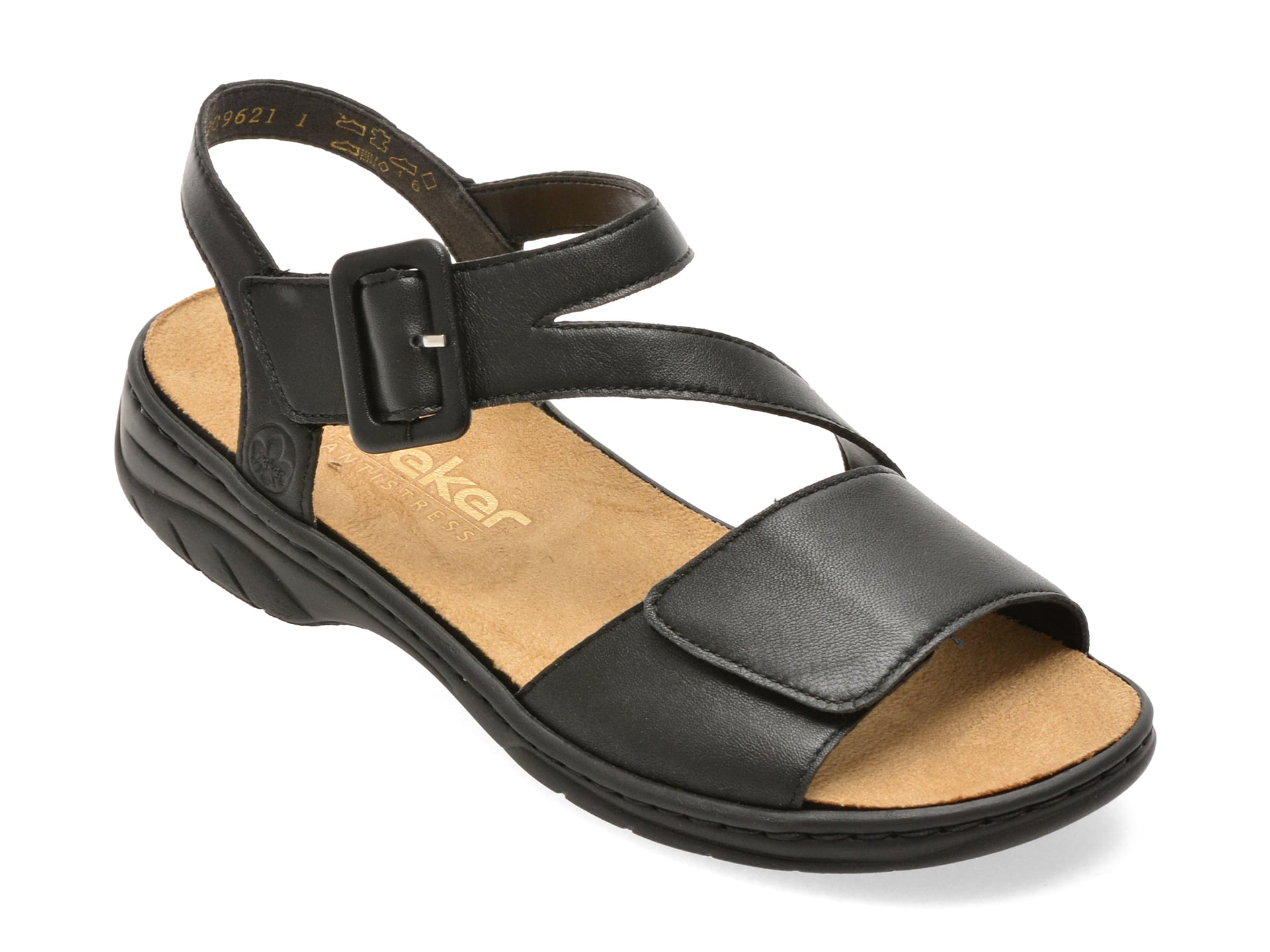 Sandale Rieker Negre Piele Naturală Confort - imagine 2
