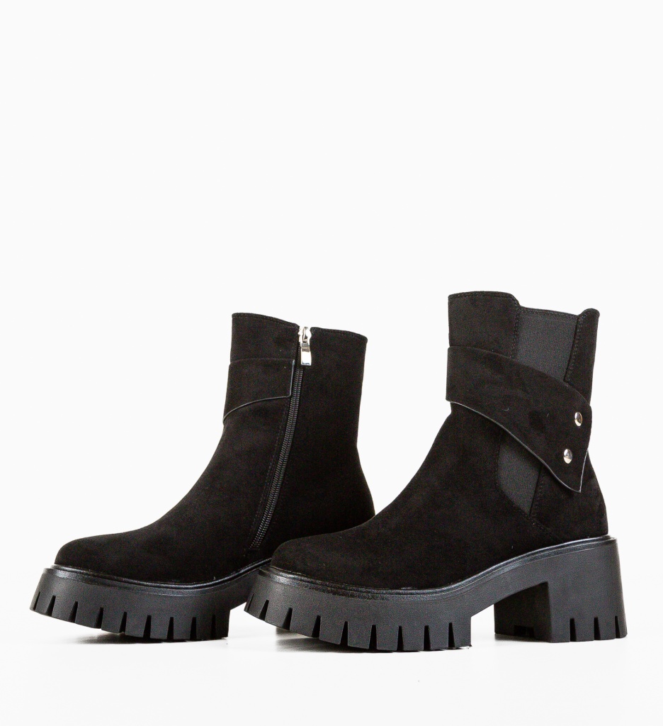 Ghete Dama Argent Negre | Stil și Confort - imagine 6