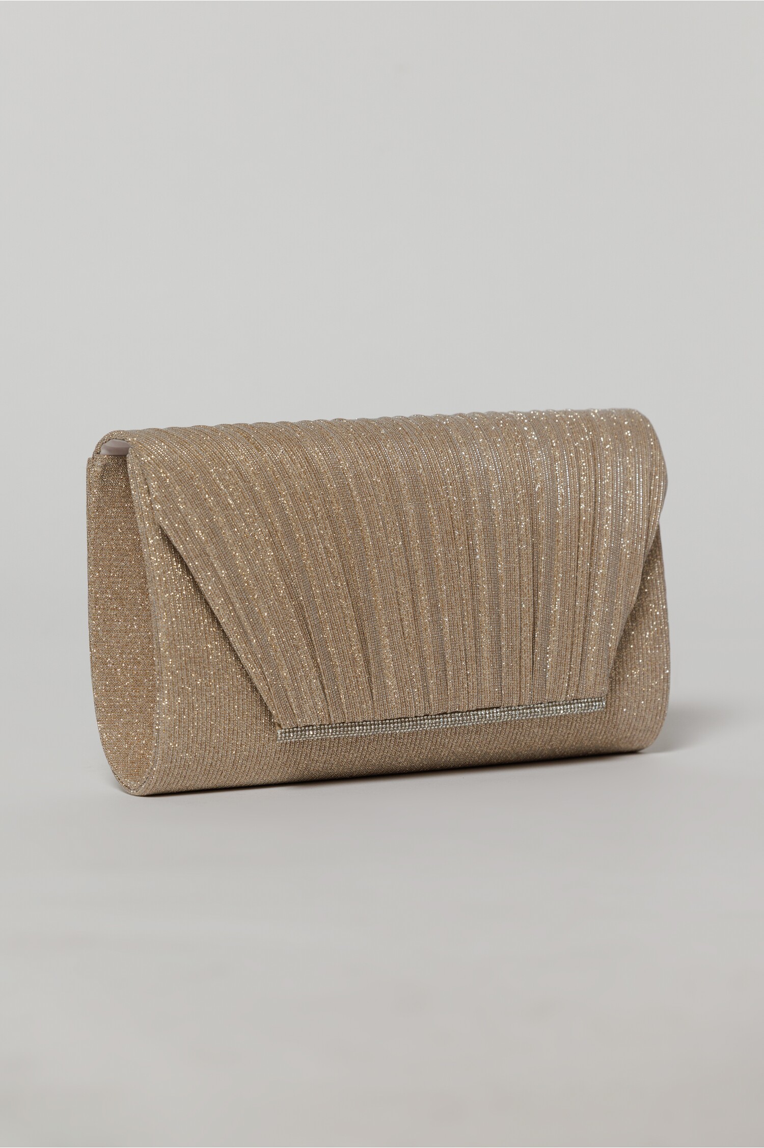 Clutch Elegant Rose Lurex cu Lanț Detasabil