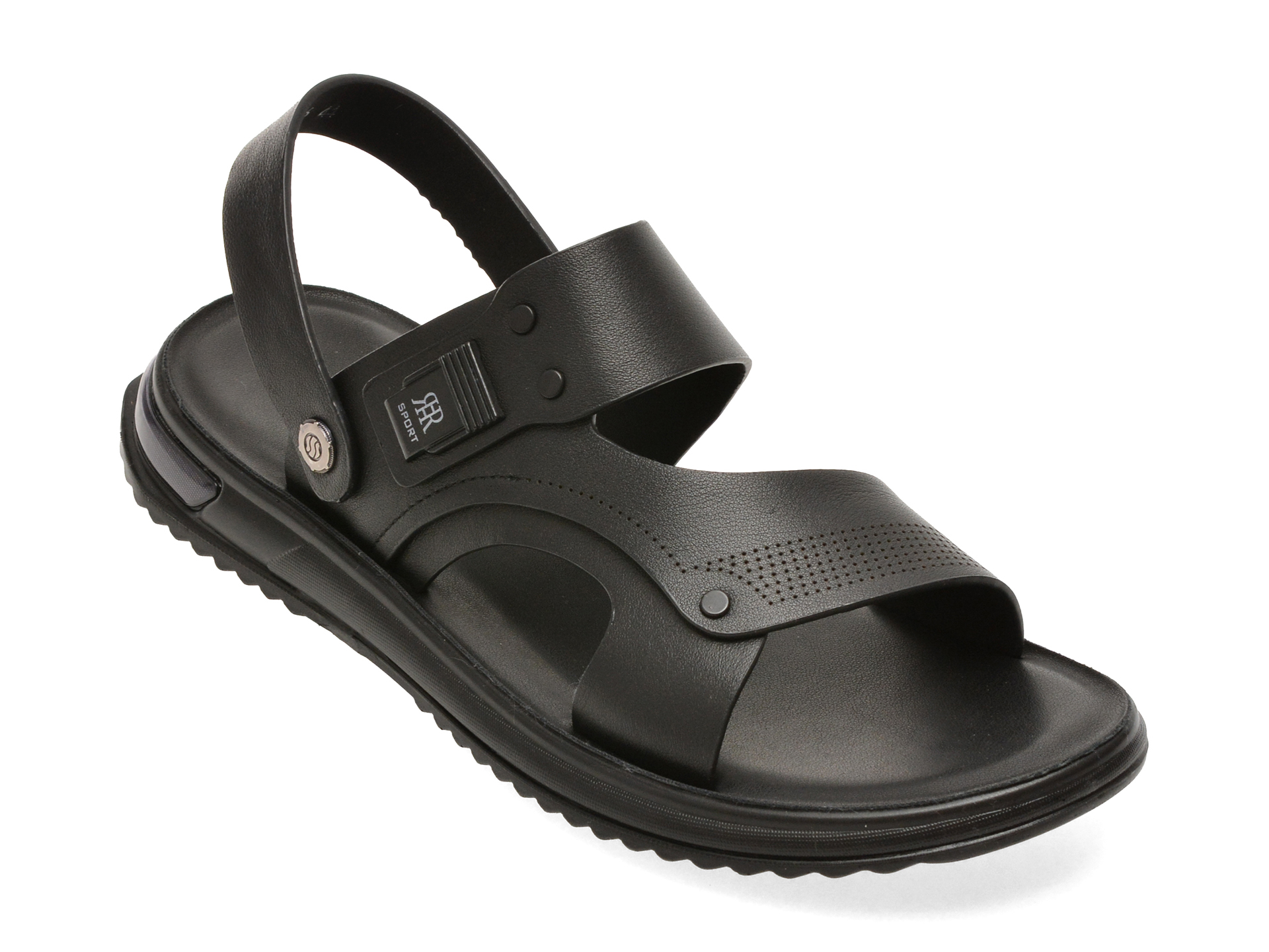 Sandale BITE THE BULLET Negre Piele Naturală