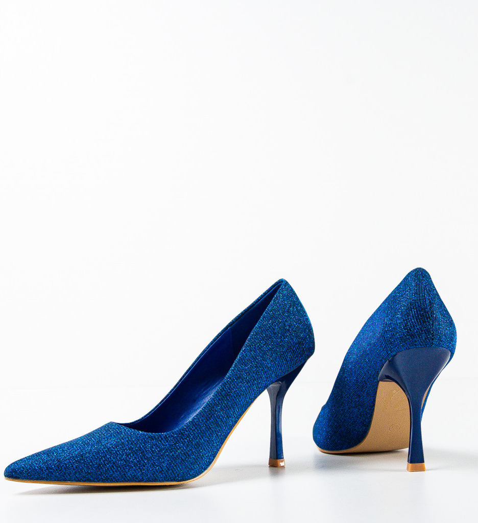 Pantofi Efan Albastri cu Toc - Eleganță Asigurată - imagine 3
