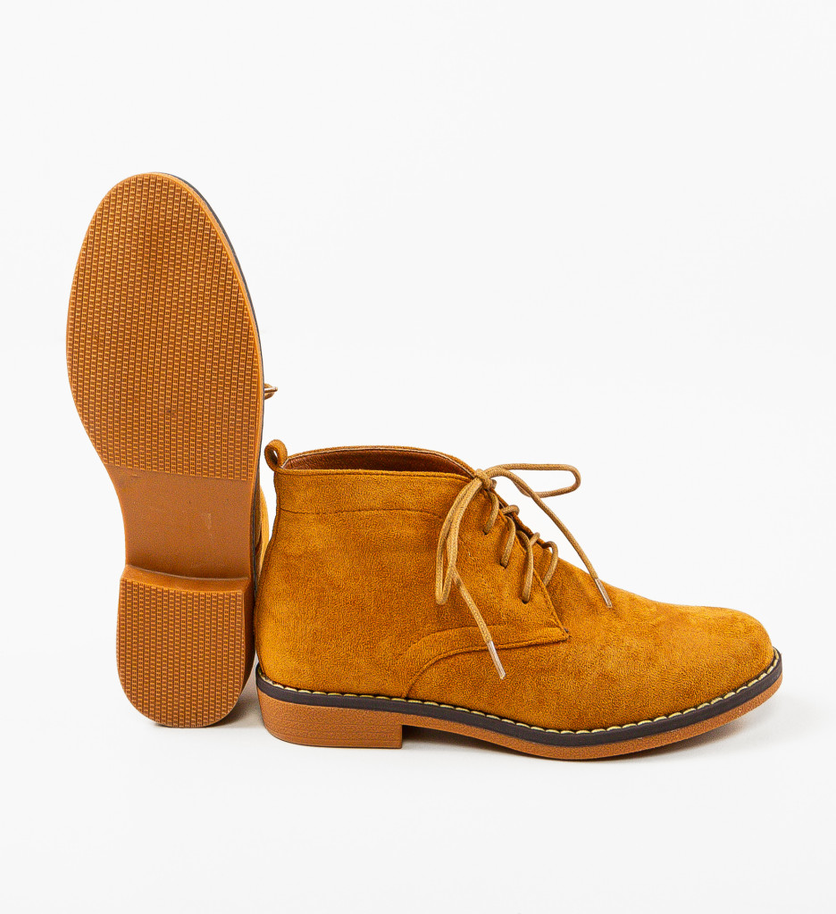Ghete Dama Finton Camel - Eleganță și Stil - imagine 4