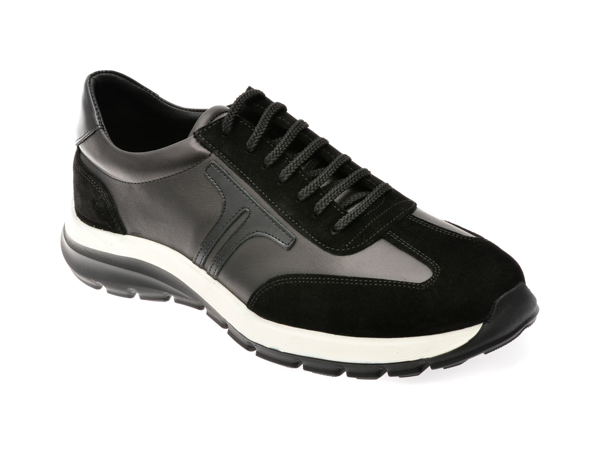 OTTER Pantofi Sport Negri Piele Naturală