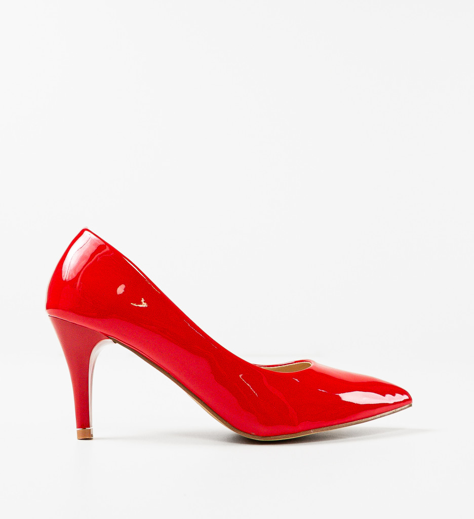 Pantofi dama Plevna Rosii cu toc - Eleganță și Stil - imagine 5