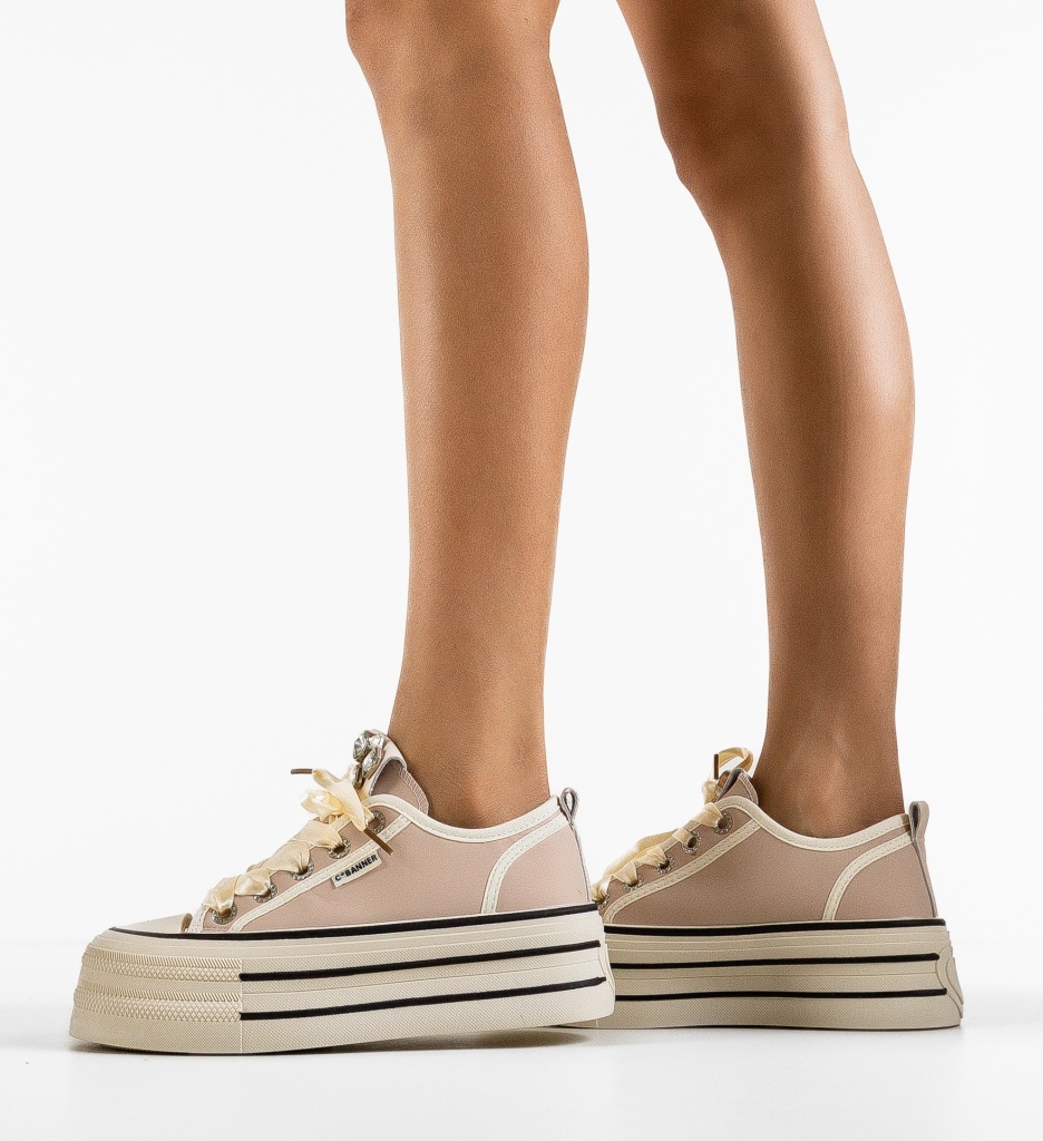 Sneakers Dama Banner Roz - Confort și Stil - imagine 3