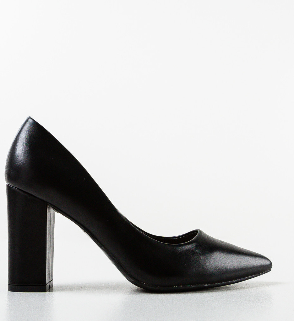 Pantofi Dodson Negri cu Toc Eleganți - imagine 4