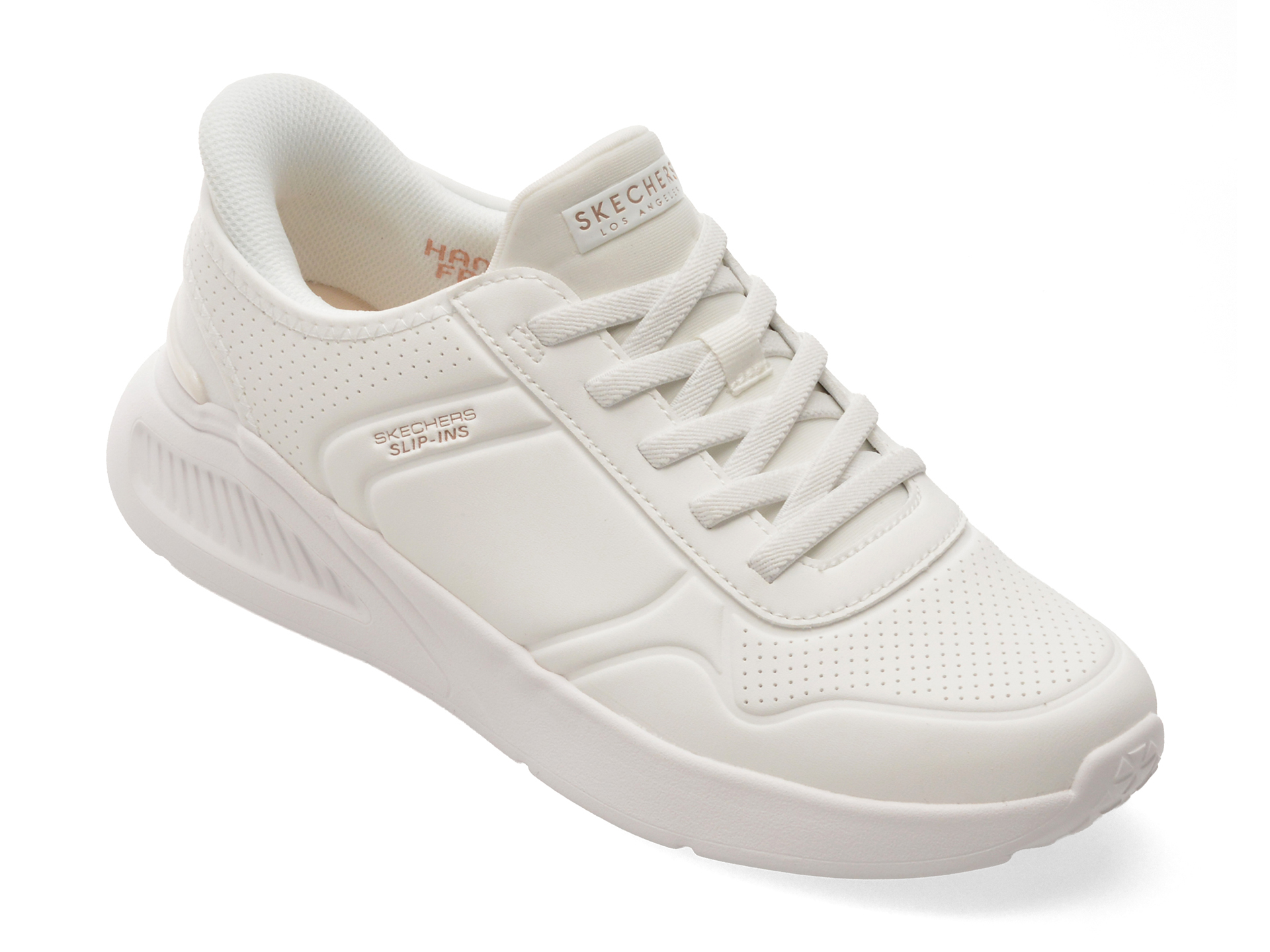 Skechers UNO LITE - Pantofi sport albi din piele - imagine 4