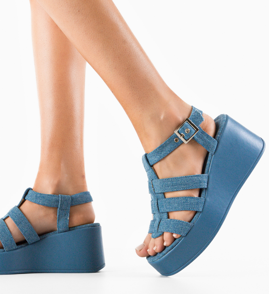 Platforme Dama Nablus Albastre | Stil & Confort - imagine 2