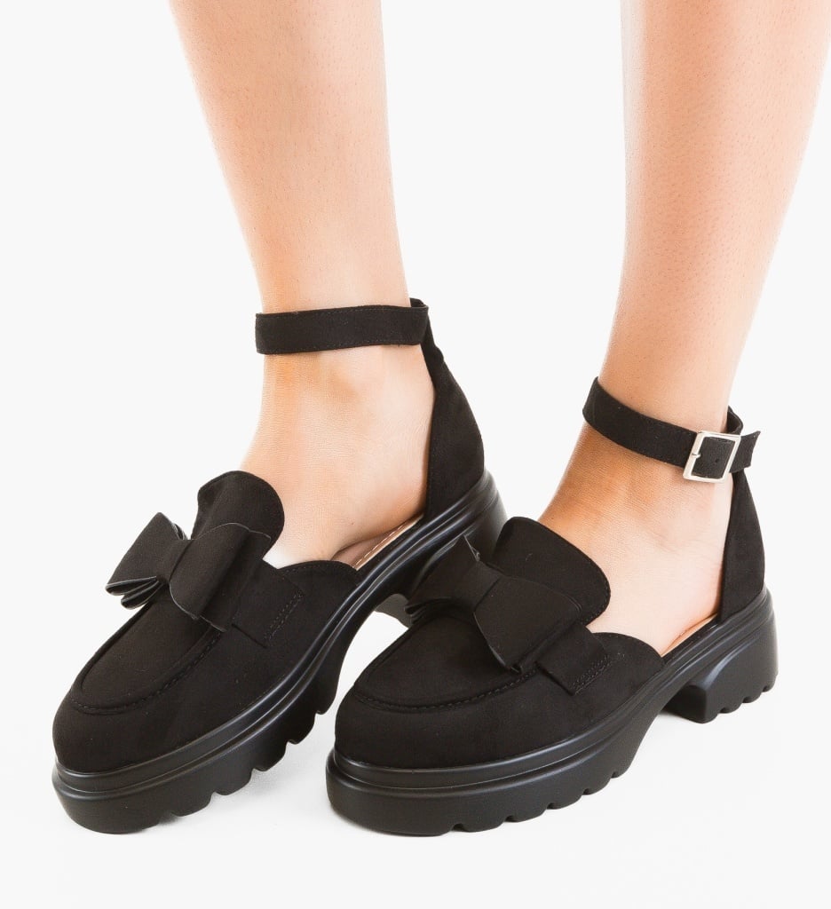 Pantofi Casual Dama Caradon Negri - imagine 3