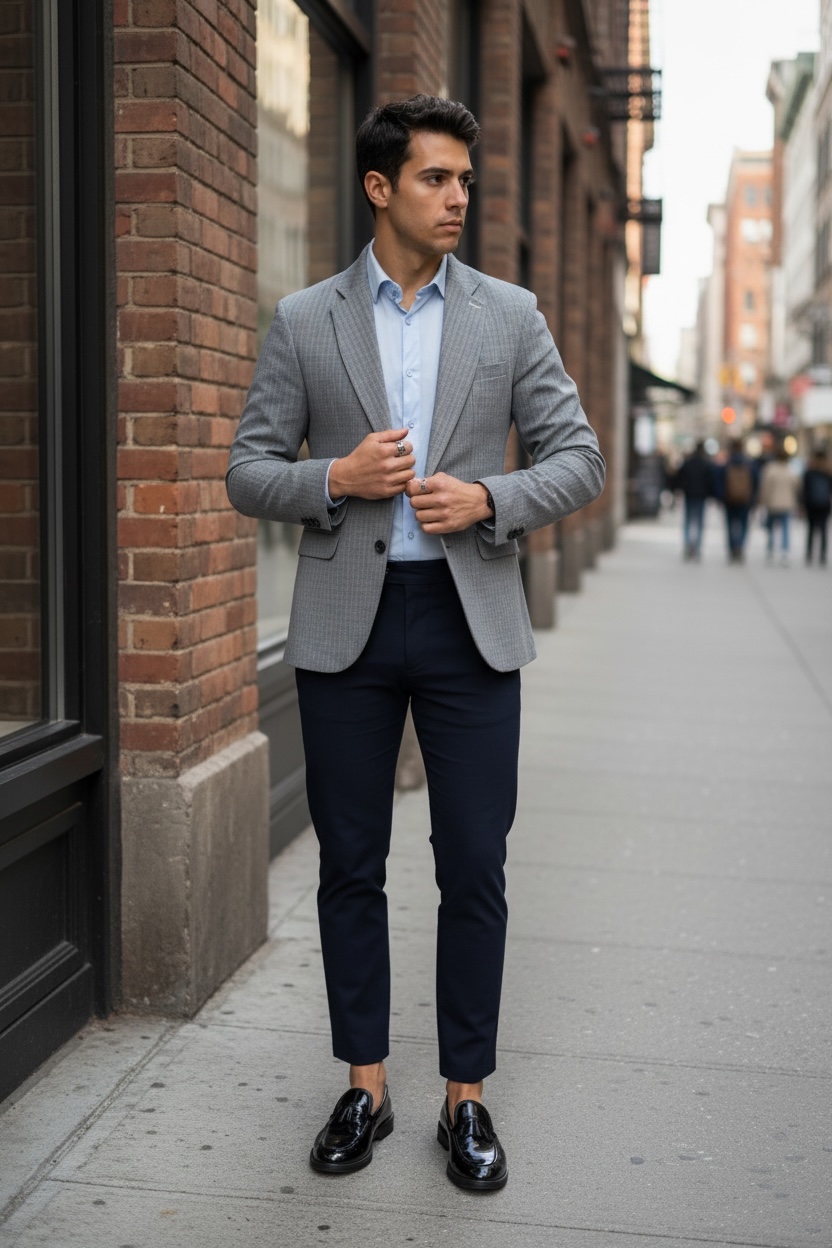 Sacou Barbati Slim Fit Dungi Elegant