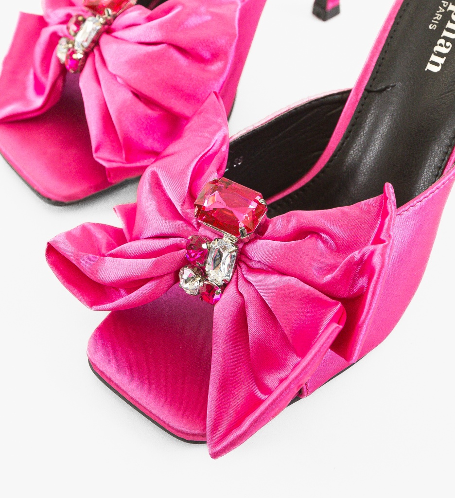 Saboti Dama Paige Fuchsia | Sandale cu Toc Elegante - imagine 5