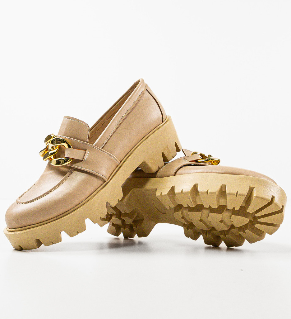 Pantofi Casual Dama Gely Bej | Confort - imagine 7