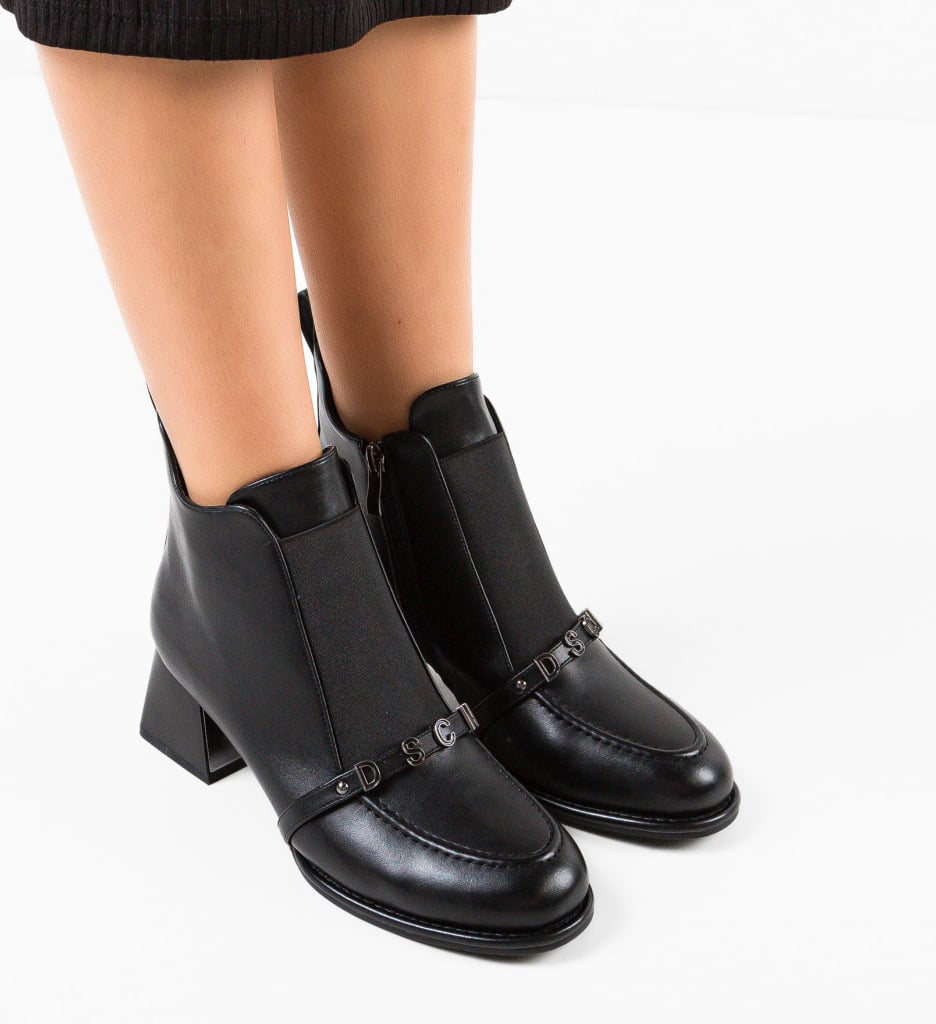 Botine Dama Myouy Negre - Eleganță și Confort - imagine 4