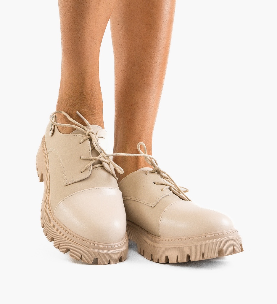 Pantofi Casual Dama Luiza Bej | Confort & Stil - imagine 2