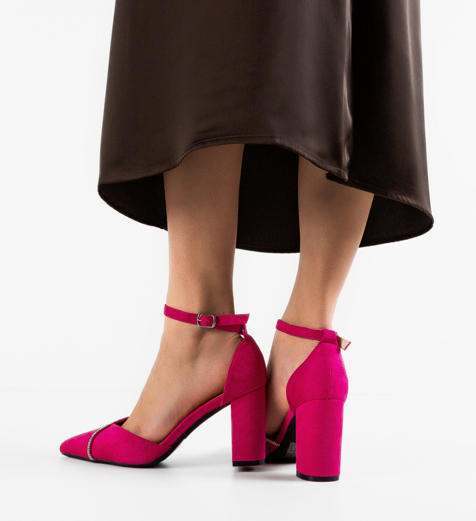 Pantofi cu Toc Hajag Fuchsia - Eleganță și Stil - imagine 2
