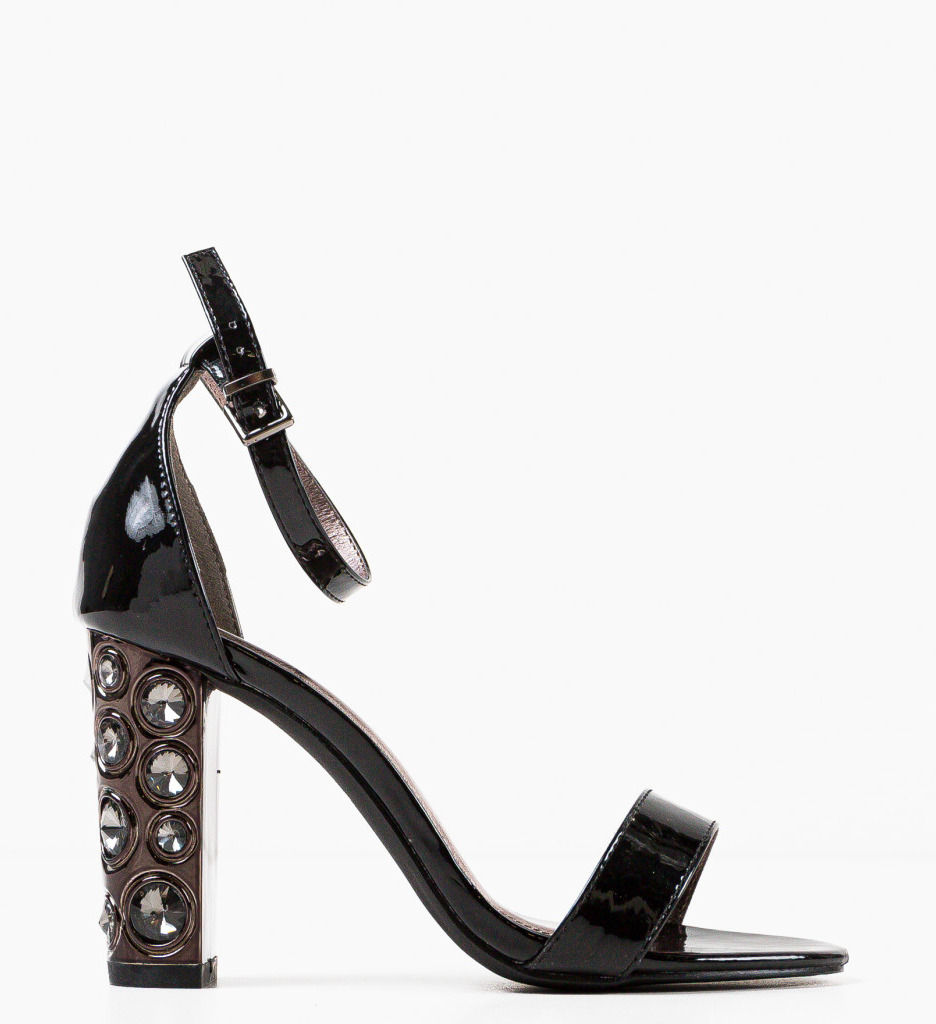 Sandale cu toc Margaretha Negre - Eleganță maximă - imagine 5