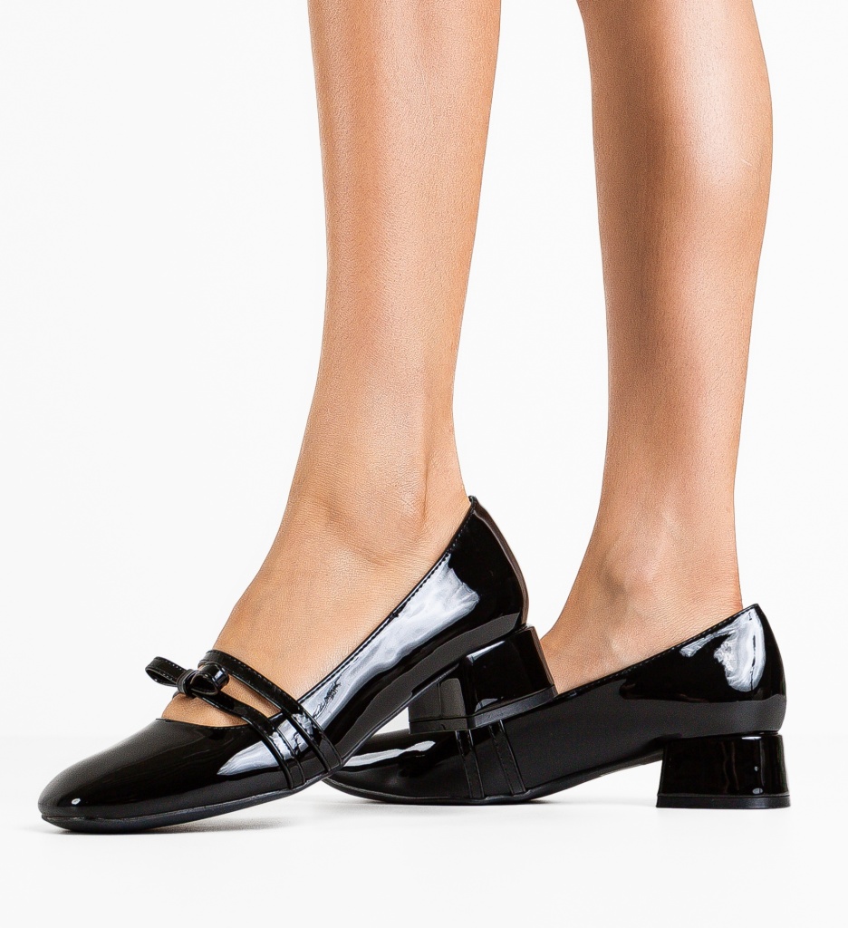 Pantofi Dama Tospe Negri | Eleganță și Stil
