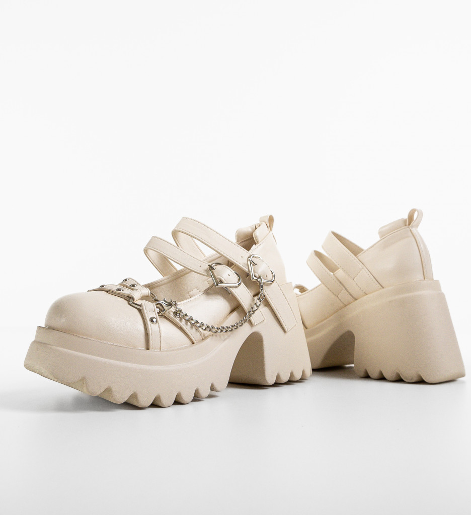 Pantofi Casual Dama Ykeaz Bej | Confort si Stil - imagine 4