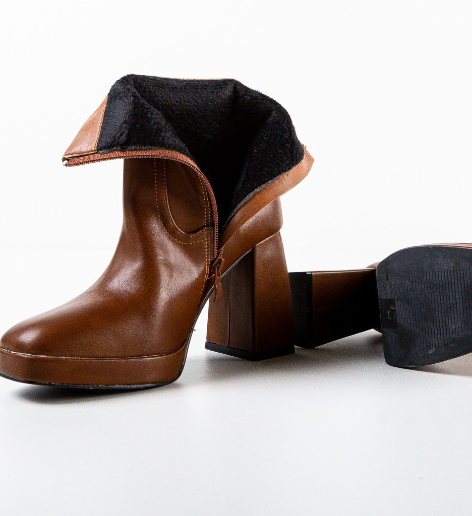 Botine Dama Nevin Camel - Eleganță și Stil - imagine 7