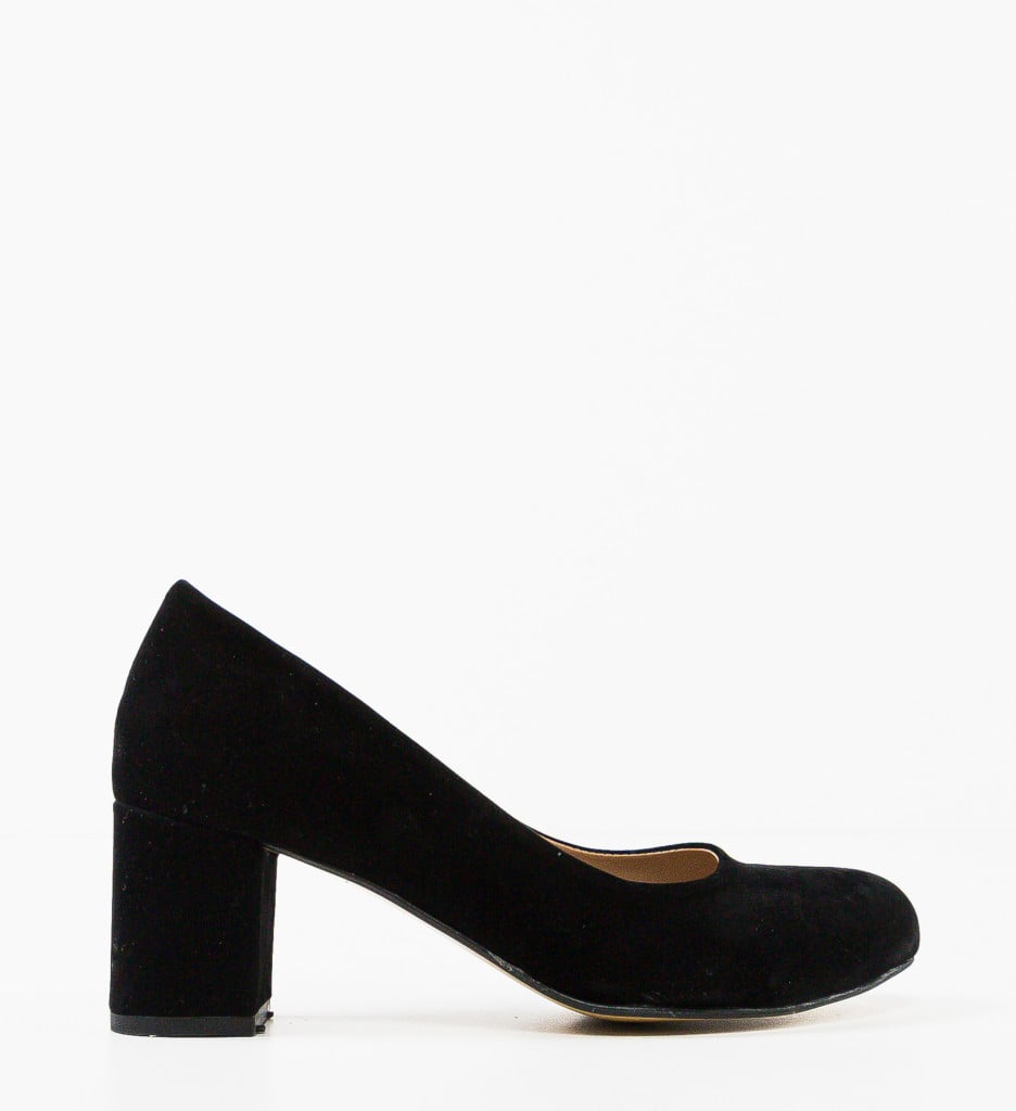Pantofi Azura cu Toc Eleganți Negri - imagine 5