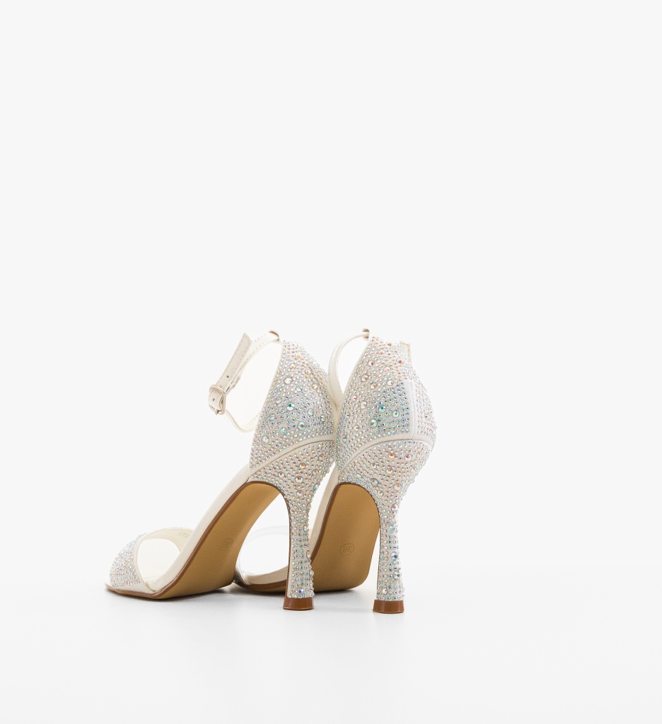 Sandale Toc Bryn Albe Elegante - imagine 5