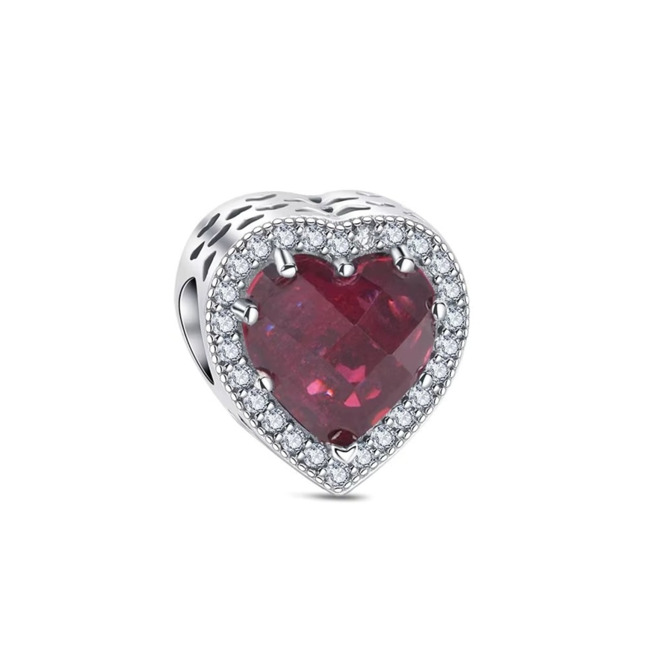 Charm Inima Rosie Argint 925 Delis