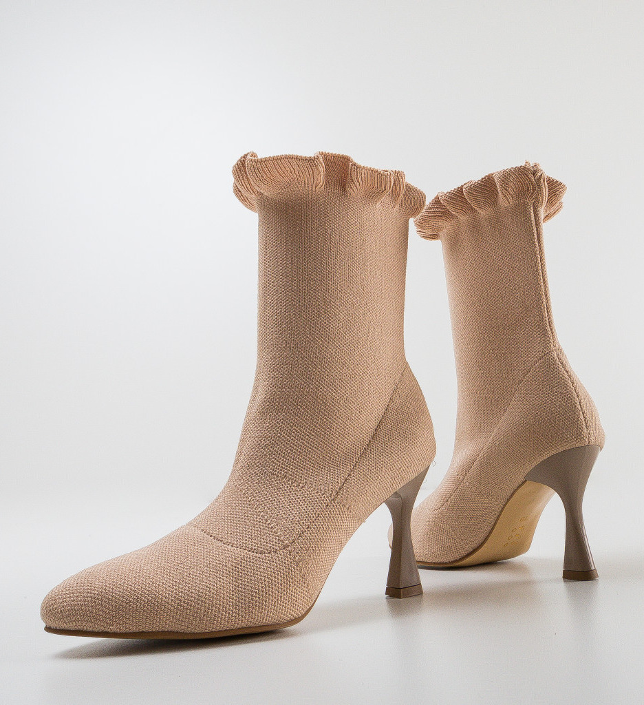 Botine Serete Bej - Eleganță și Confort - imagine 6