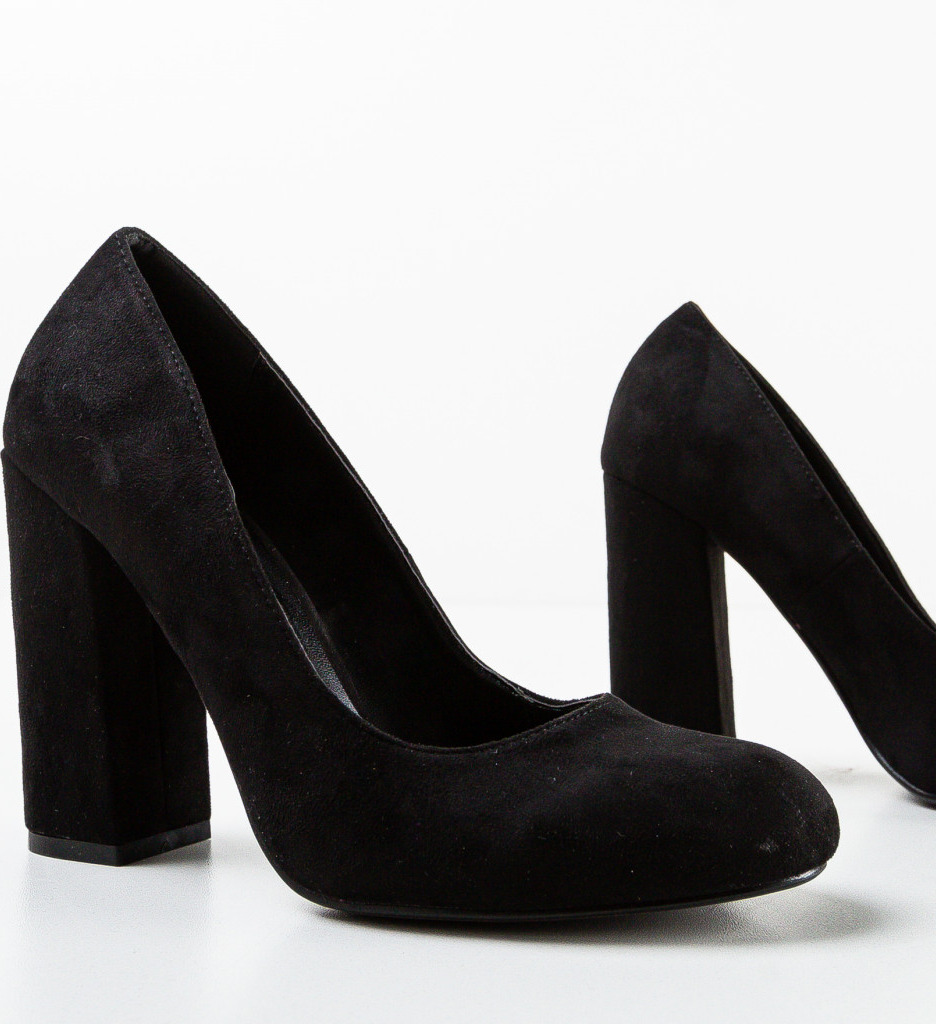 Pantofi Dama Almond Negri Eleganți - imagine 7
