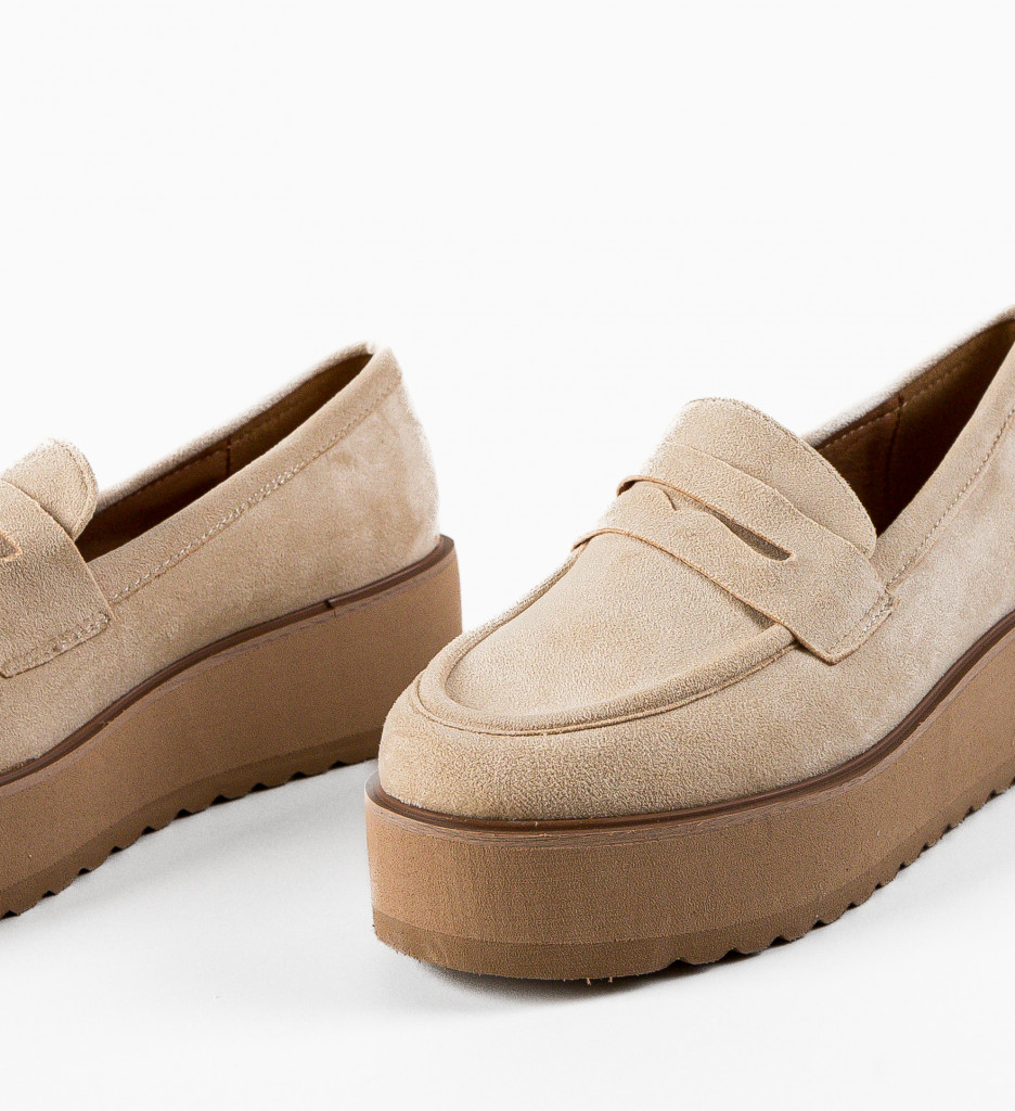 Pantofi Casual Dama Weser Bej - Confort Zi cu Zi - imagine 11