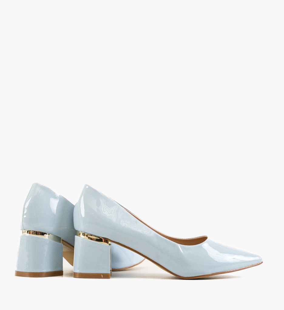 Pantofi Tyrkas Albastri cu Toc Eleganți - imagine 5